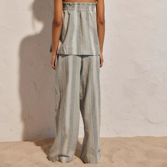 Corfu Striped Cotton-Linen Set - Picture 3 of 5